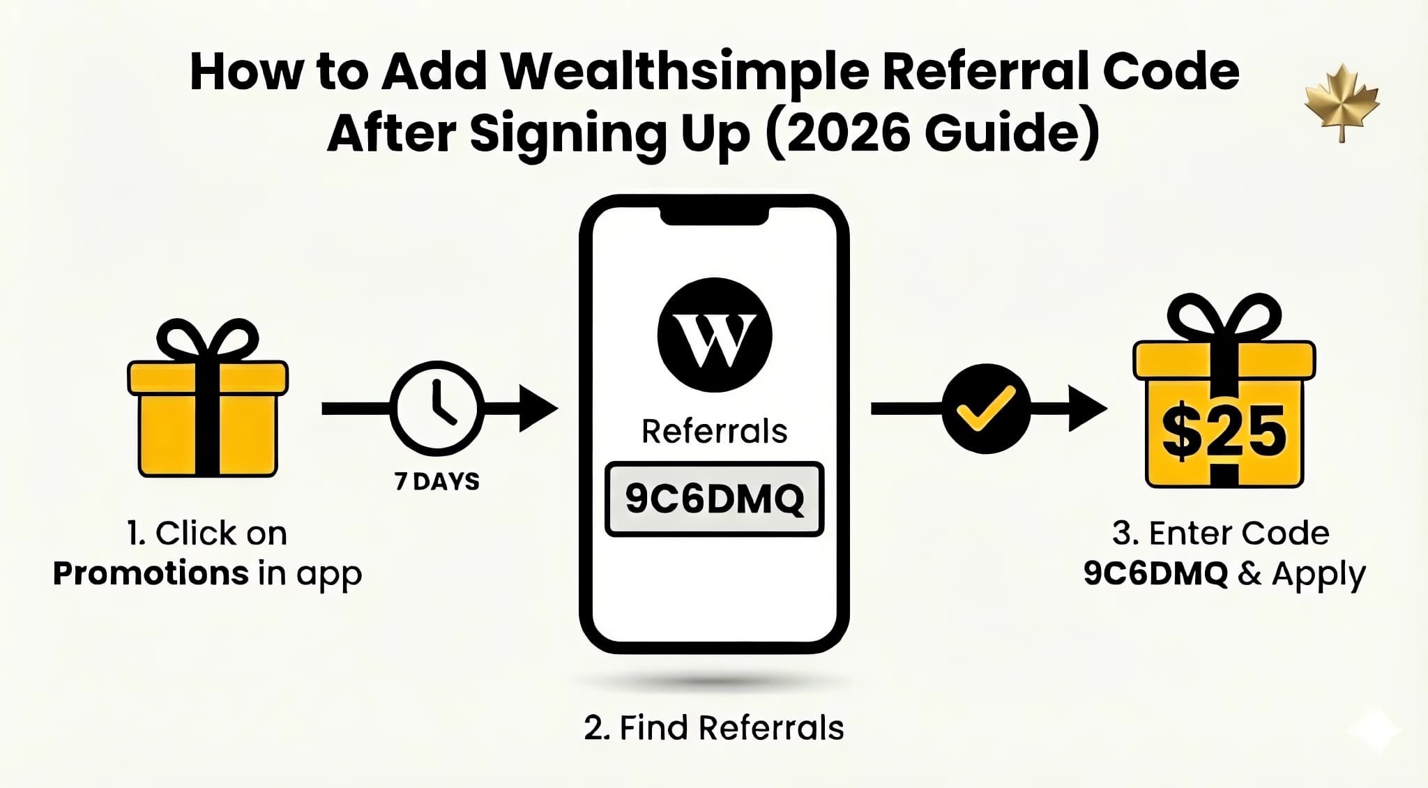 How to Add Wealthsimple Referral Code After Signing Up (2026 Guide)